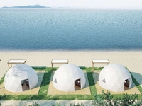 Personnalisé 2024 Nouveau Glamping Igloo Dôme Tente Maison 6m Diamètre Luxe Extérieur Hôtel Resort Camping Tente