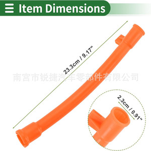 Tube de jauge d'huile moteur Audi Volkswagen avec entonnoir 06A103663C, outil en plastique orange - Product Image 3