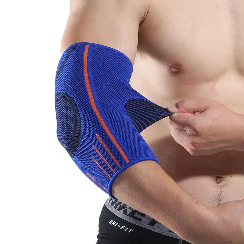 MKAS Tennis Breathable Gym Weightlifting Sports Knitted Type Elbow Brace Powerlifting Pads Wrap Support Elbow Sleeve