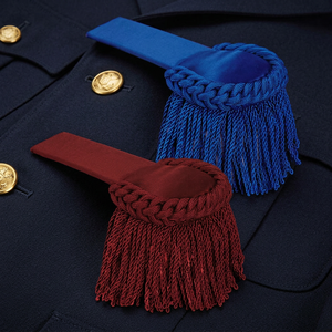 Royal Uniform Shoulder Boards / USA Rank Epaulettes / Pilot Epaulette Shoulder Board-Woven Lace Polyester Fabric Magnet - Product Image 3