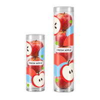 Tube transparent compostable personnalisé en PLA de qualité alimentaire imprimé pour fruits frais, emballage cylindrique recyclable pour pommes
