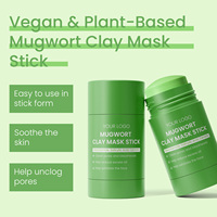 OEM ODM Boue hydratante pour le visage Bâton de masque à l'argile à l'armoise verte pour les points noirs