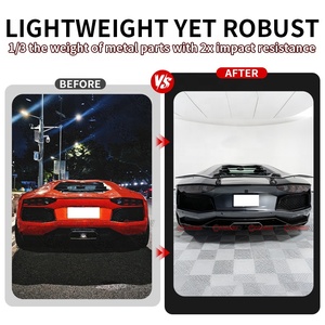 Aileron arrière style Vors en fibre de carbone sèche pour Lamborghini Aventador LP700 LP720 LP750, kit d'aileron arrière pour voiture - Product Image 2
