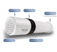 Grille d'aération extérieure anti-refoulement en PVC/ABS à économie d'énergie pour systèmes CVC, avec protection anti-pluie pour hotte aspirante