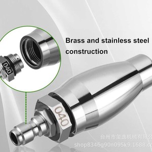 Buse rotative à rotation rapide à 360 degrés, insertion rapide 1/4, acier inoxydable, nettoyeur haute pression, lavage de voitures, bétail - Product Image 5