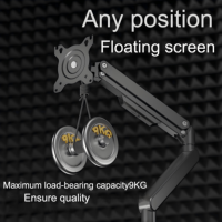 Usine OEM ODM Support de bureau LCD à double bras Support de moniteur Max Vesa100 * 100 Max 9kgs Support d'écran d'ordinateur de bureau Gris