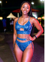Monokini sexy à découpes pour femme, métallisé brillant, pour le J'ouvert, le Carnaval des Caraïbes, les fêtes et festivals, maillot de bain, combinaison