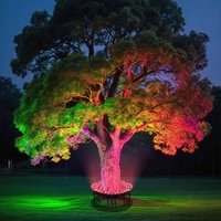 Intelligente WiFi ZigBee LED-Baumringbeleuchtung RGB+CCT Farbwechsel IP65 Wasserdichte Garten-Palmenbaumbeleuchtung für Landschaftsdekoration