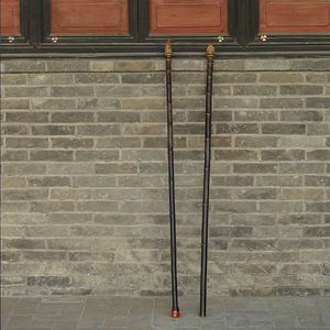 Handmade Purple Bamboo Walking Stick With Rubber Tip For Hiking And Senior Use As Personal Gift - Product Image 2