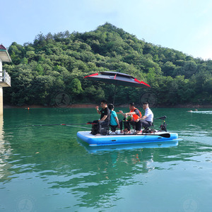 Plateforme flottante gonflable durable <span class=keywords><strong>de</strong></span> style <span class=keywords><strong>loisirs</strong></span>, plateforme flottante en PVC, plateforme <span class=keywords><strong>de</strong></span> pêche, tapis <span class=keywords><strong>de</strong></span> version standard 300*200 avec pompe - Product Image 2