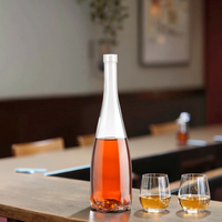 Flacons pompe en verre de haute qualité, esthétiques, avec marquage à chaud, capacité personnalisable, diffuseur de dégustation de whisky classique de luxe, avec bouchon à vis