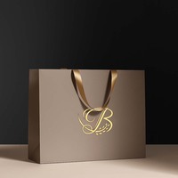 Sac de shopping en papier de luxe personnalisable avec logo imprimé sur mesure pour l'emballage et le conditionnement