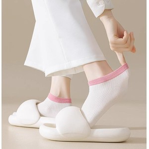 Women's Ankle <b>Socks</b> Solid Color Thin Anti-Bacterial Invisible Summer <b>Socks</b> For Youth Casual Wear - Product Image 4