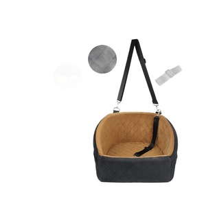 Coussin de voiture pour chien, noir, matelassé, lavable, portable, pour petits chiens - Product Image 5