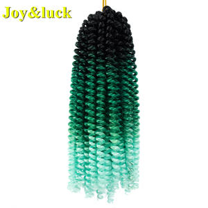 Tomo — extensions capillaires synthétiques 12 pouces, tresses au Crochet, couleur verte ombrée à <span class=keywords><strong>noir</strong></span>, extensions courtes bouclées au Crochet pour printemps, prix de gros - Product Image 1