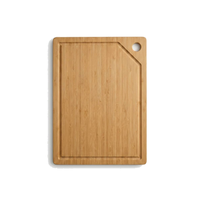 Tabla de Cortar de Madera de Bambú Orgánica Natural con Ranura para Escurrir, Orificio para Colgar, Antideslizante, para Cocina