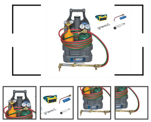 Uweld Venta caliente American Type Set Kit de soldadura de gas portátil de 4L <span class=keywords><strong>Oxygen</strong></span> 2L Kit de tanque de soplete de soldadura de acetileno para HVAC/R - Product Image 6