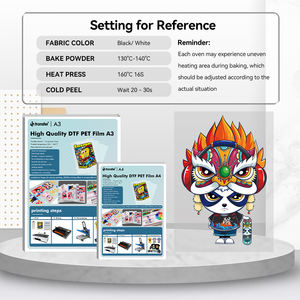 Lámina <span class=keywords><strong>de</strong></span> <span class=keywords><strong>Película</strong></span> PET DTF Tamaño A4, Doble Cara Mate, para Transferencia <span class=keywords><strong>de</strong></span> Impresión en Camisetas, Películas DTF - Product Image 3