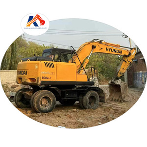 Excavatrice sur pneus d'occasion Hyundai 150W-7, 15 tonnes, équipement de construction d'occasion, 150W-7 hydraulique - Product Image 1