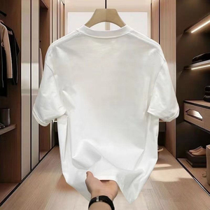 Camiseta de Verano para Hombre, Marca Europea de Alta Gama, 100% Algodón Peinado, Estampado de Dibujos Animados, Transpirable, de Manga Corta, Nueva Colección - Product Image 5