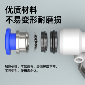 Dde Dade Pneumatique Joint Rotatif à 360 Degrés Ksh Coude à Angle Droit Ksl4 6 8 10 12 0102s Raccord Rapide Filetage Interne Cuivre - Product Image 4