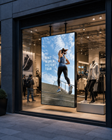 Pantalla LCD Transparente de Alta Luminosidad a Todo Color para Escaparates de Tiendas Minoristas, Pantalla LCD Flexible para Publicidad en Paredes Interiores