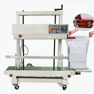 Machine de scellage automatique pour emballage de film plastique, scelleuse de sacs polyvalente avec fonction de codage de date pour produits chimiques, à bande continue - Product Image 6