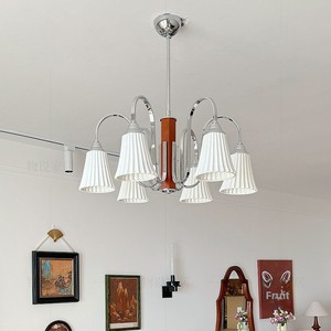 Lustre LED en métal avec abat-jour en céramique, style <span class=keywords><strong>teck</strong></span>/noir, spectre complet, gradation progressive, protection des yeux, luminaire suspendu pour salle à manger - Product Image 1