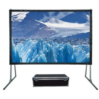 Écran de projection TELON 150'' à pliage rapide avant/arrière/3D argenté 16:9 pour exposition et famille