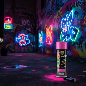 Fluorescent Pink Spray 200ml Multi Surface Paint Rosa Flor - Product Image 2
