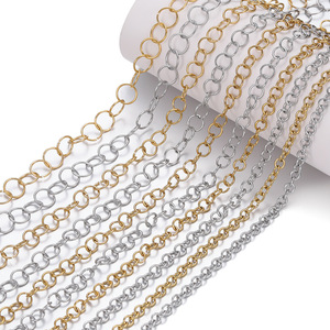 Cadena de Eslabones Abiertos de Acero Inoxidable 304 para Joyería DIY, Conector de Extensión para Pulseras y Collares, Unisex, Uso Diario, Acero Dorado - Product Image 3