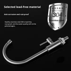 New Arrive Wholesale Of Single-Cold Kitchen <strong>Faucets</strong> 304 Stainless Steel <strong>Faucets</strong> For Kitchen Sinks Washing Basins Taps - Product Image 4