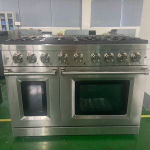 48 pulgadas 7.0 pies cúbicos Estufa Eléctrica de Encimera con 7 Quemadores de Gas en Acero Inoxidable, Triple Cristal y Horno con Interior Soldado sin Costuras - Product Image 1