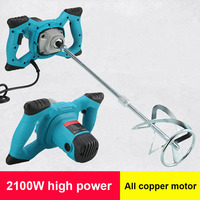Mélangeur électrique au volant à 6 vitesses, 2100W, haute puissance, nouvelle Machine de mélange de peinture à main, ciment, mortier, mastic, nourriture