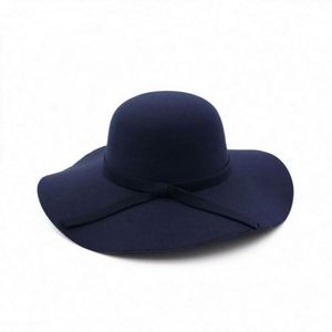 Chapeaux Fedora en feutre à large bord, couleur unie, décontractés, pour femmes, hiver - Product Image 3