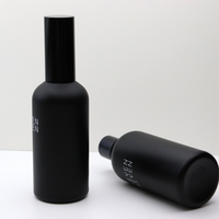 Boîte circulaire vide noir mat sur Logo 50ml/80ml/100ml/120ml /150ml flacon diffuseur de roseaux en verre