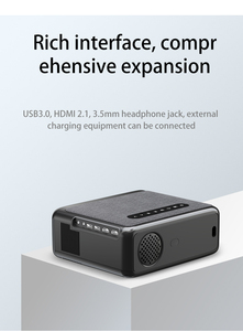 Ryingtech lt2 1080p חכם אנדרואיד מיני מקרן נייד אוטומטי HD 4k עם מנורה הוביל לתיאטרון ביתי וחינוך שחור - Product Image 3