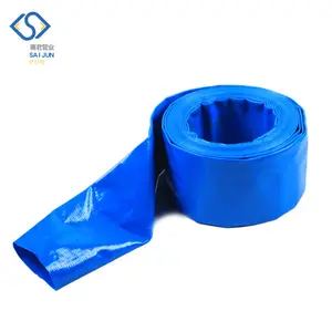 Layflat PVC Water Delivery Hose - Discharge Pipe Pump Lay Flat Irrigation Blue