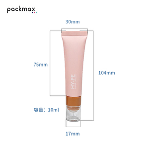 Custom Lip Gloss Tube with Round Silicone Tip Squeeze Packaging for Lip Stain/Lipstick 10ml & 20ml PE Material Custom Logo - Product Image 3