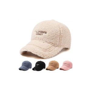 Gorra de Béisbol de Moda Coreana de 6 Paneles, de Lana de Cordero de Felpa Vintage para Invierno, Informal para Exteriores, Combinable con Todo, con Logotipo Personalizado - Product Image 1