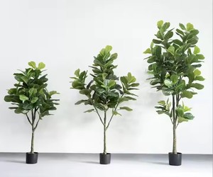 All'ingrosso foglie fiorite simulate di plastica Ficus Lyrata piante finte pieghevoli alberi artificiali per la decorazione della casa - Product Image 6