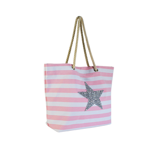 Sac fourre-tout en coton personnalisé avec logo étoile de mer en toile bleue pure, portable, pour la plage et le shopping, usine Sedex Bsci, 2026 - Product Image 1