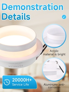 Downlight Empotrable Dorado Brillante de Aluminio AC85-265V GX53 002, Iluminación Negra Integrada/Luces LED de Tubo/<span class=keywords><strong>Focos</strong></span> de Techo para Interiores - Product Image 5
