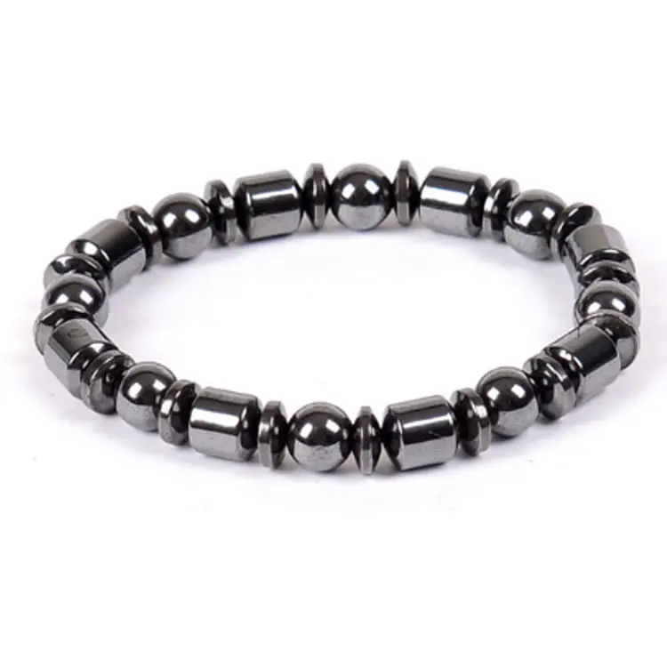 Wholesale Healing Stone Beads Bracelet Natural Gemstone Magnetic Hematite Jade Bracelet