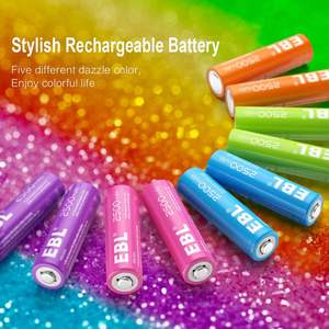 Paquete de 10 Baterías Recargables EBL AA de 2500 mAh Ni-MH, Baterías Doble A Precargadas, Caja de 5 Colores - Product Image 4