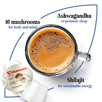 BioFlex Nouveautés : Mélange de café aux champignons en poudre, formule personnalisée, emballage en boîte avec Ashwagandha et Shilajit