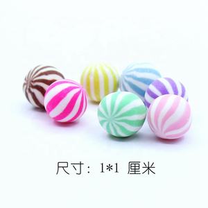 Color mezclado sandía de cuentas sin agujero de arcilla de polímero de caramelo redondo cuentas para los niños <span class=keywords><strong>Re</strong></span>-ment Accesorios - Product Image 3