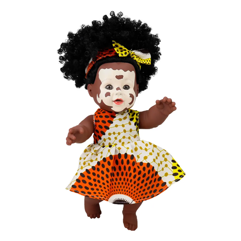 Black albino toys doll for kids Care for people with albinism