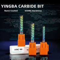 Juego de fresas CNC personalizadas de fábrica, fresas espirales PCD con recubrimiento DLC arcoíris, fresas de maíz coloridas ODM/OEM