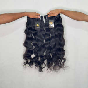 Cabello indio de grado 12A con cutícula alineada, vendedores de cabello humano de visón, cabello indio crudo al por mayor sin procesar - Product Image 1